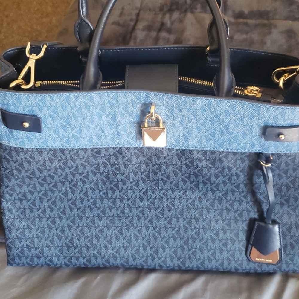 MK two tone blue purse